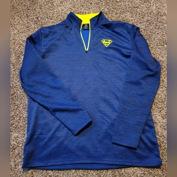 Superman mens 1/4 zip pullover - Picture 1 of 4